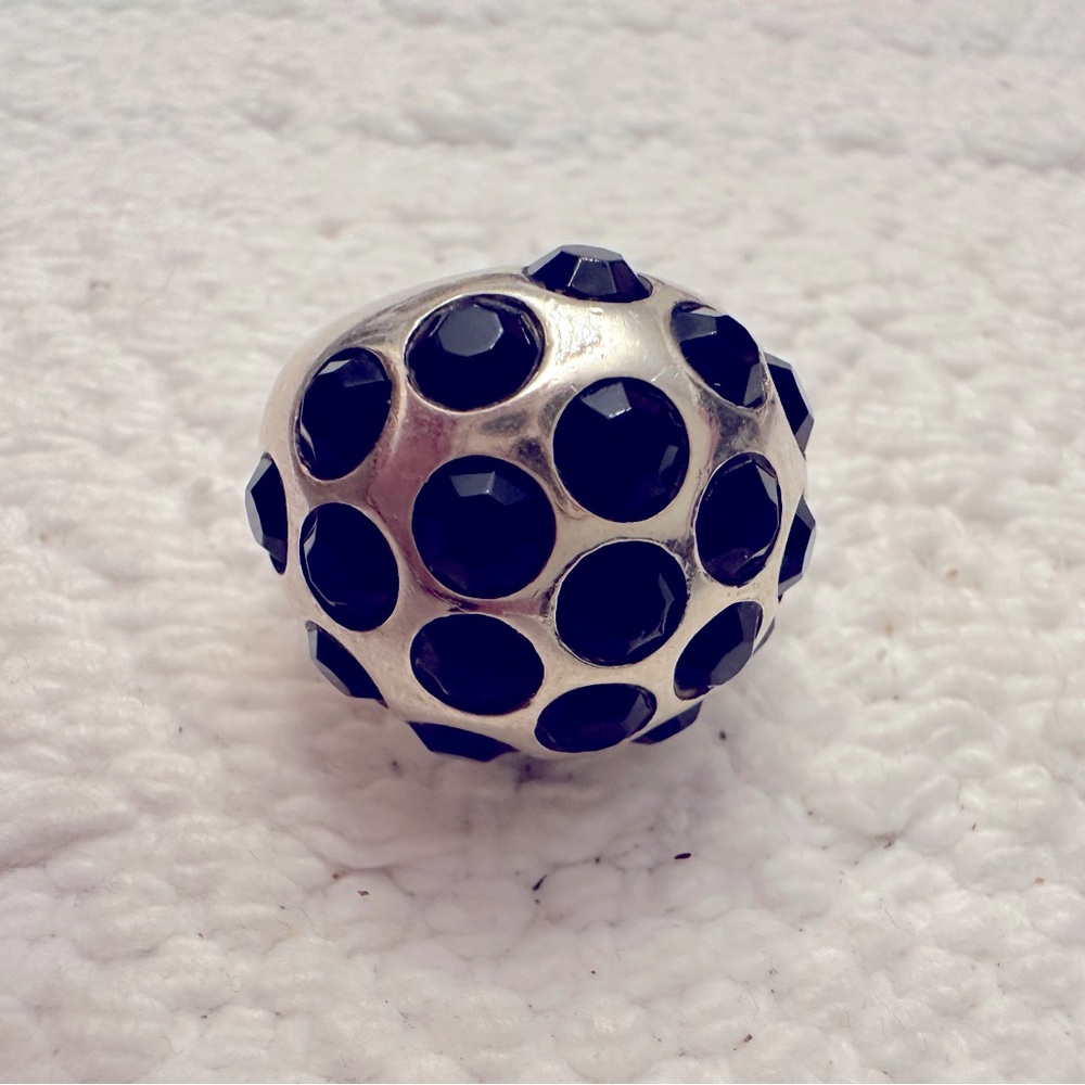 Dome Sterling silver and onyx.